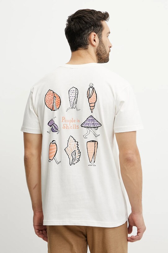 Βαμβακερό μπλουζάκι Picture Jean Julien 1 βαμβάκι μπεζ MTS1247