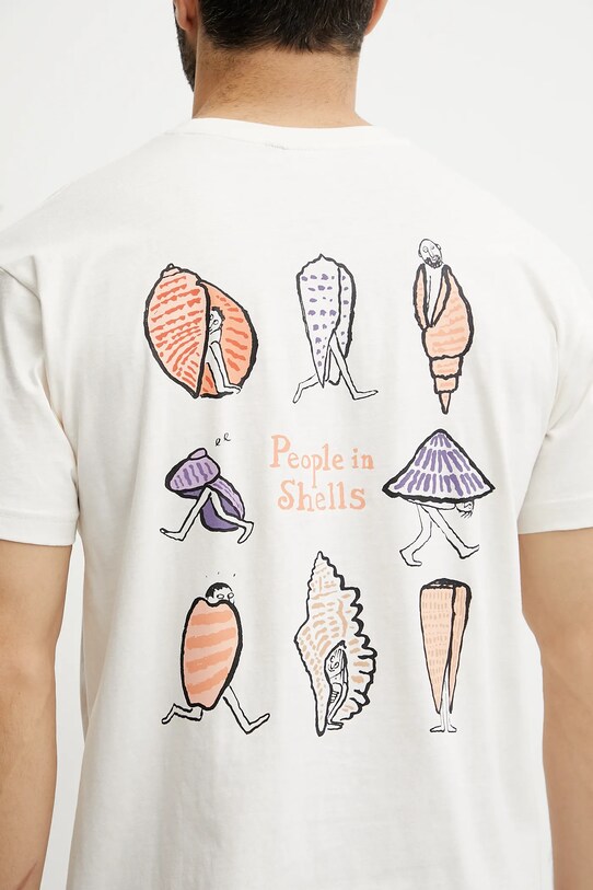 Βαμβακερό μπλουζάκι Picture Jean Julien 1 μπεζ MTS1247