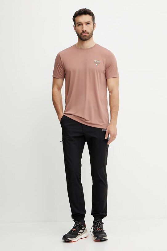 Picture t-shirt sportowy Travis MTS1257 brązowy SS25