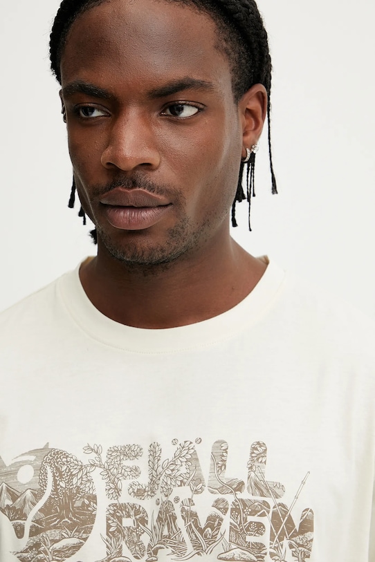 Fjallraven t-shirt sportowy Lush Logo T-shirt beżowy F12600219.113