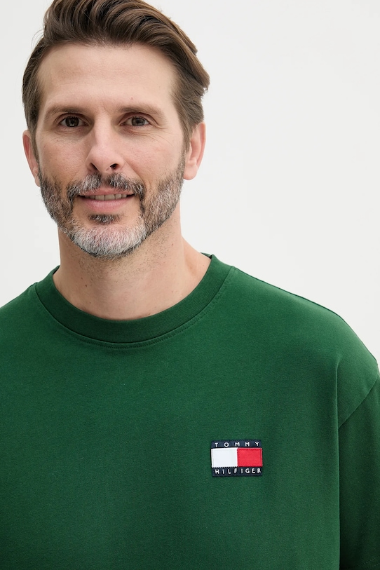 Bavlněné tričko Tommy Hilfiger SAILING zelená MN0MN00013