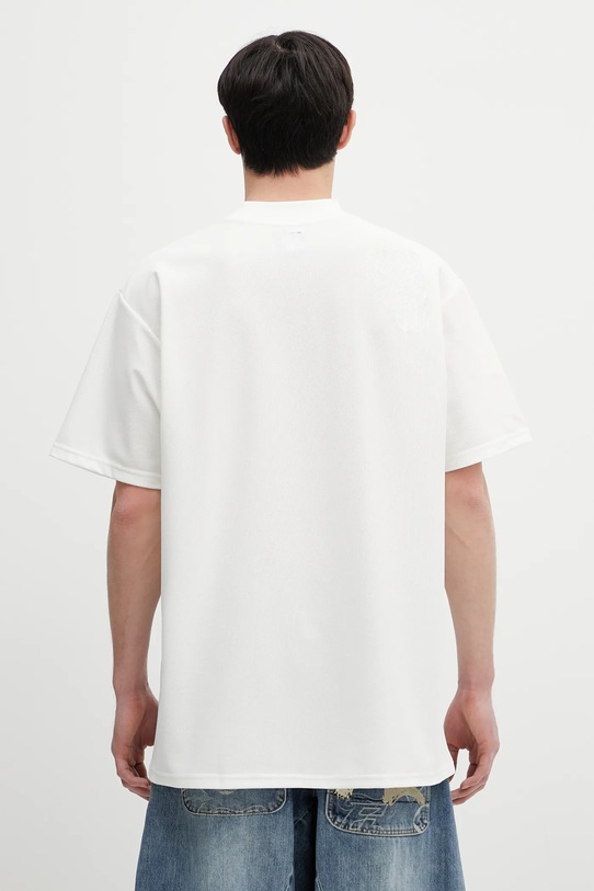 Clothing Needles t-shirt S/S Mock Neck QV353 white