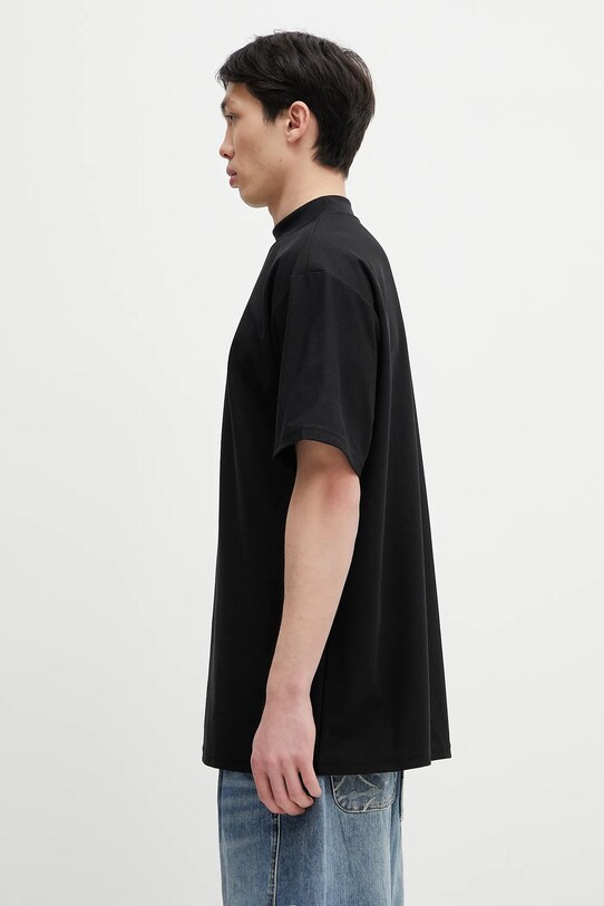 Needles t-shirt S/S Mock Neck QV353 black SS25