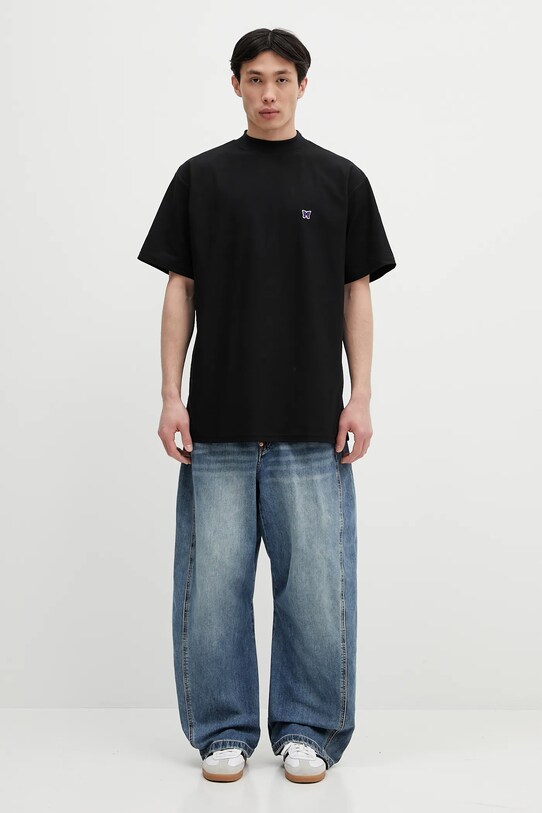 Needles t-shirt S/S Mock Neck QV353 black