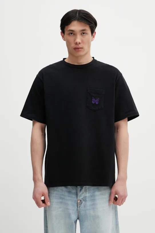 Βαμβακερό μπλουζάκι Needles S/S Papillon Emb. Pocket