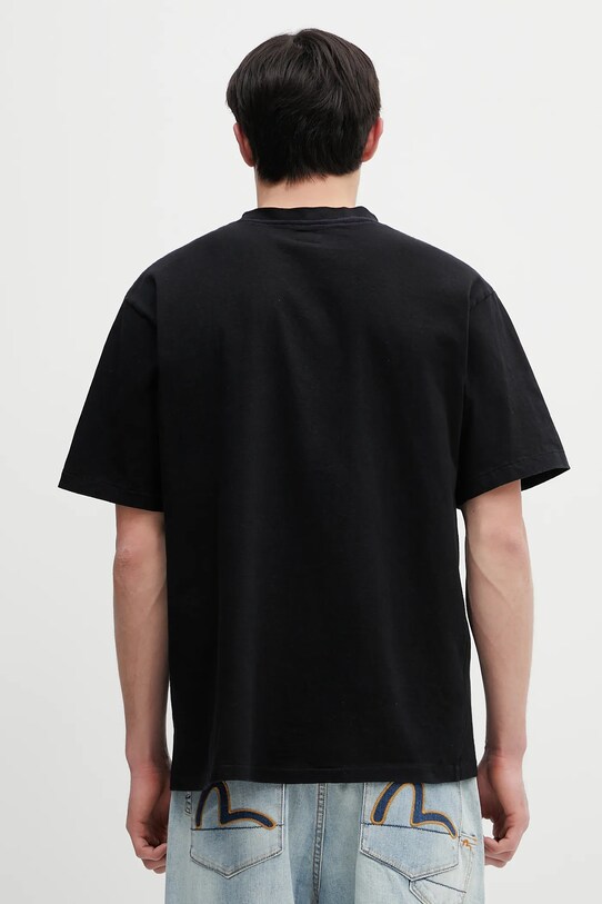 Odzież Needles t-shirt bawełniany S/S Papillon Emb. Pocket QV357 czarny