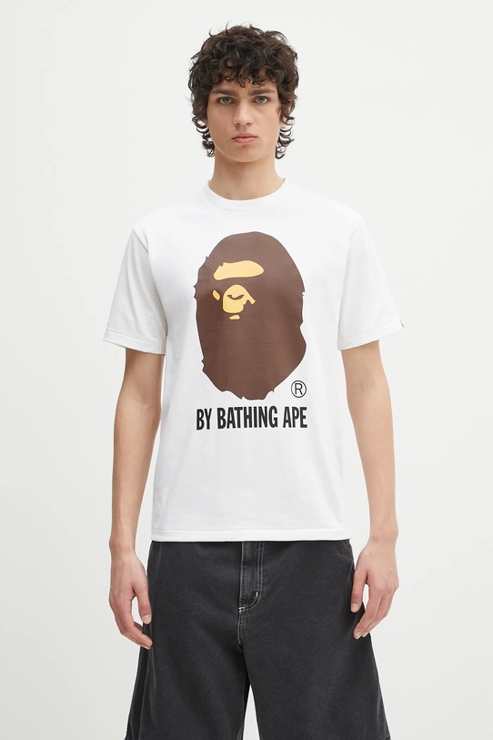 A Bathing Ape t-shirt in cotone By Bathing Ape rilassato bianco 1L30110002