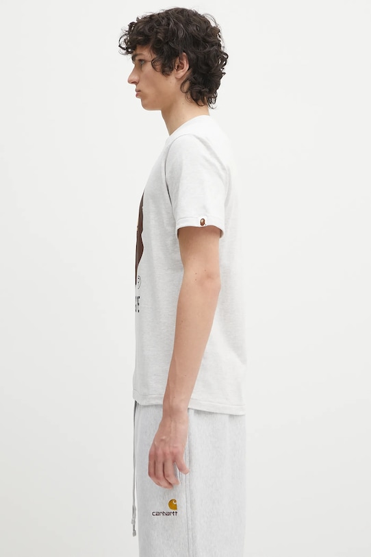 Хлопковая футболка A Bathing Ape By Bathing Ape 1L30110002 серый SS25