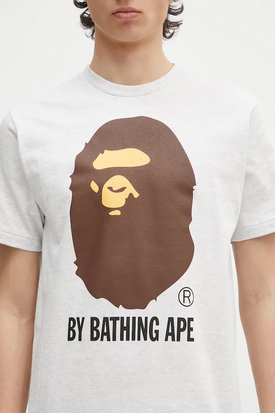 Хлопковая футболка A Bathing Ape By Bathing Ape серый 1L30110002