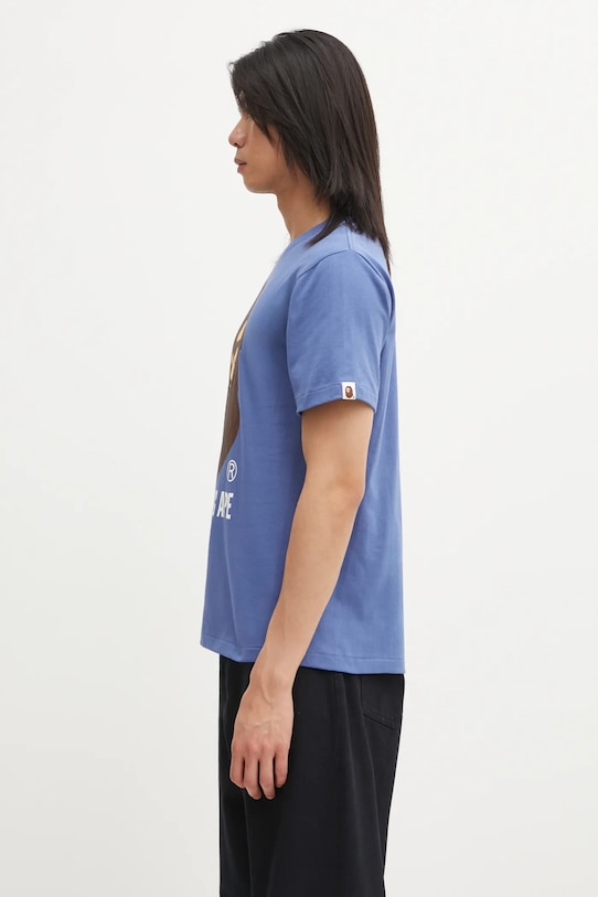 Pamučna majica A Bathing Ape By Bathing Ape 1L30110002 mornarsko plava SS25