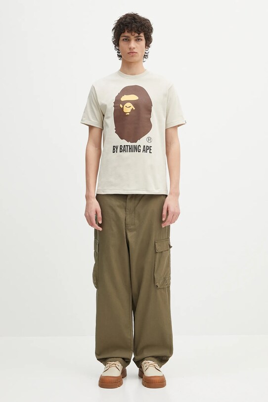 A Bathing Ape tricou din bumbac By Bathing Ape 1L30110002 bej