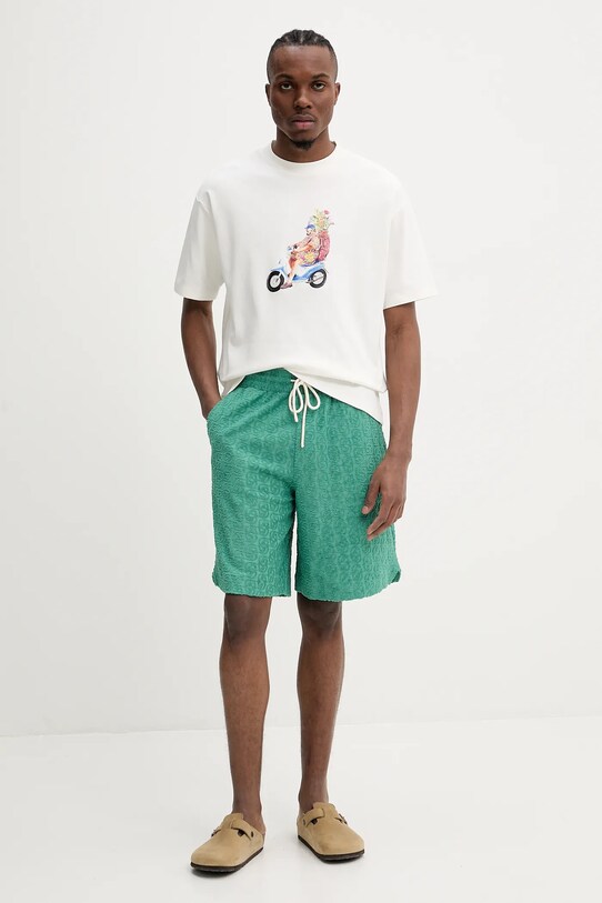 Хлопковая футболка Drôle de Monsieur Le T-Shirt Golfeur G.TS236.CO002.OW бежевый SS25