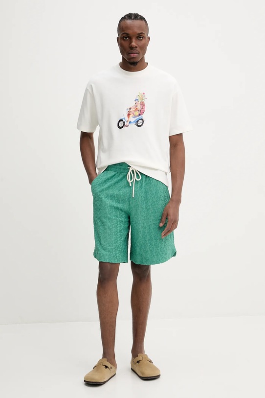 Бавовняна футболка Drôle de Monsieur Le T-Shirt Golfeur G.TS236.CO002.OW бежевий SS25