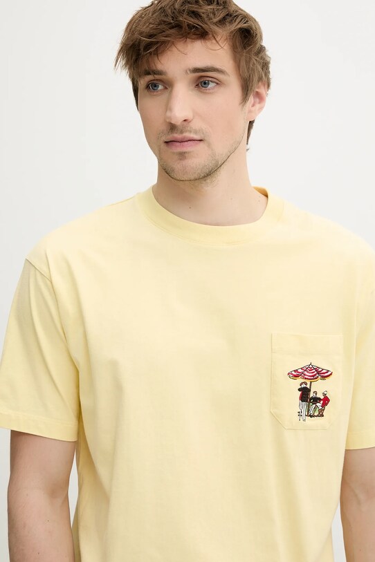 Bavlnené tričko Drôle de Monsieur Le T-Shirt Parasol žltá G.TS242.CO165.BAN