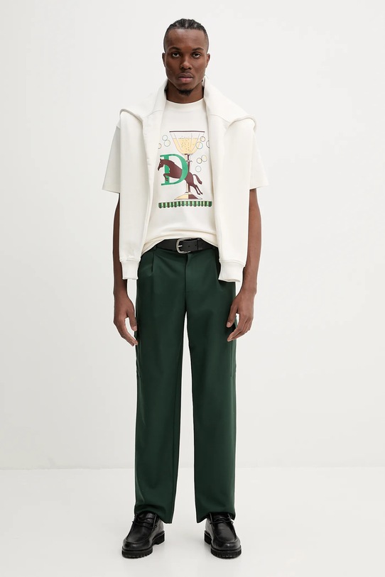 Drôle de Monsieur tricou din bumbac Le T-Shirt Polo G.TS241.CO199.OW bej SS25