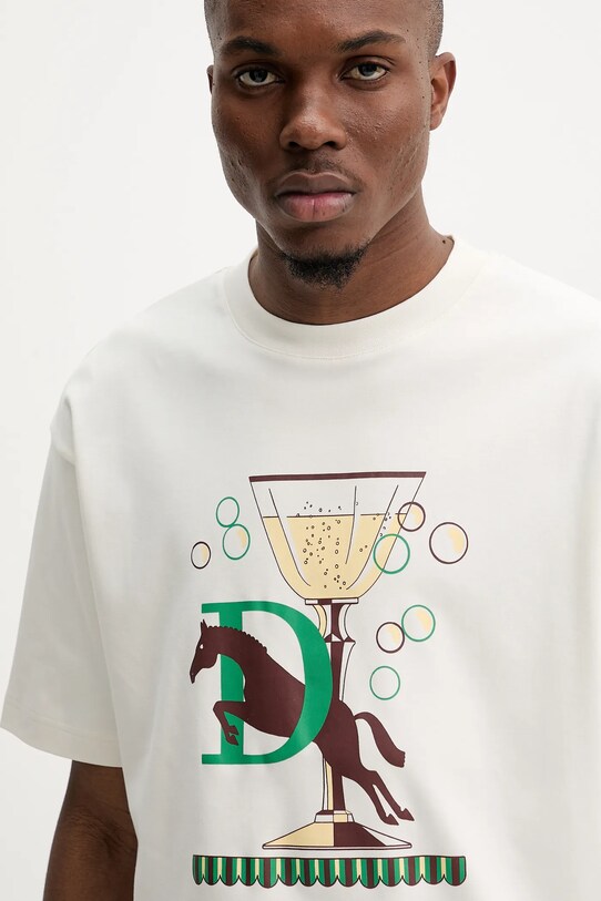 Drôle de Monsieur tricou din bumbac Le T-Shirt Polo bej G.TS241.CO199.OW