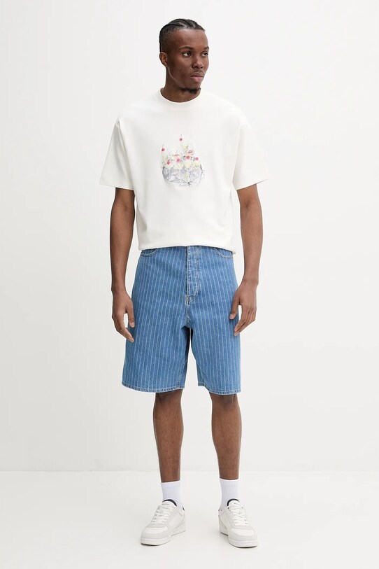 Bavlnené tričko Drôle de Monsieur Le T-Shirt Cocktails G.TS237.CO002.OW béžová SS25