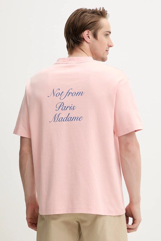 Oblečenie Bavlnené tričko Drôle de Monsieur Le T-Shirt Slogan Cursive G.TS209.CO002.LPI ružová