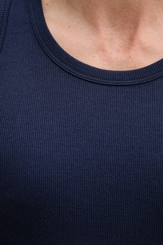 United Colors of Benetton top din bumbac bleumarin 3JKF2H002