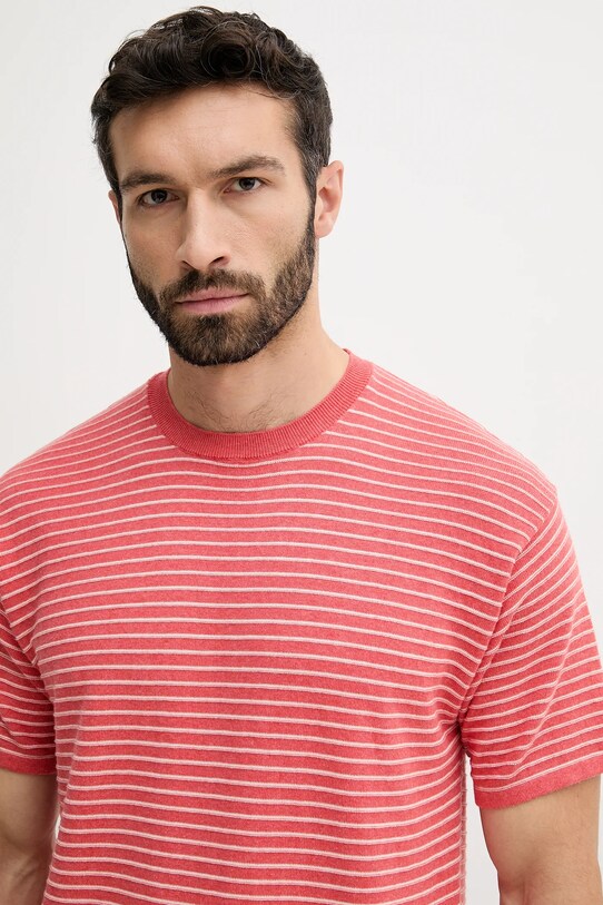 United Colors of Benetton t-shirt bawełniany różowy 1195K109V