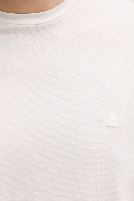 United Colors of Benetton t-shirt bawełniany 3M4WU1088 beżowy