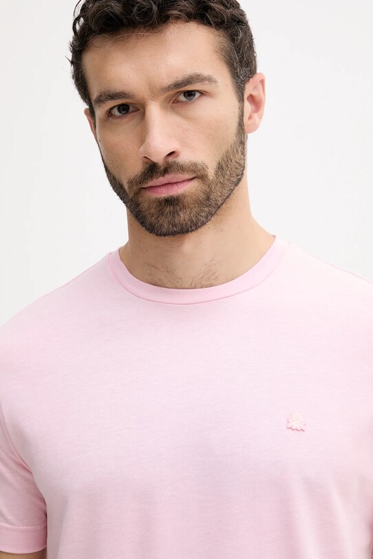 United Colors of Benetton t-shirt bawełniany różowy 3M4WU1088