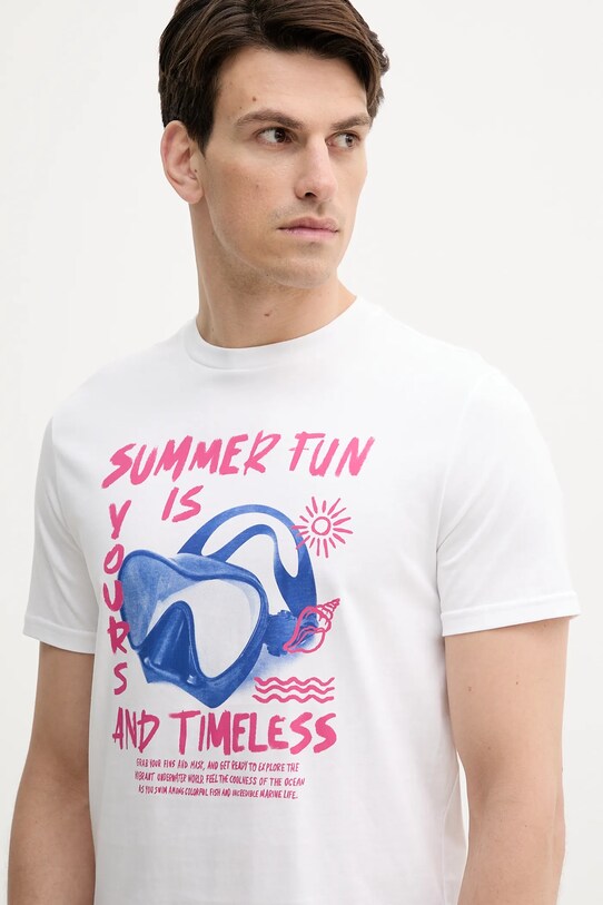 Bavlnené tričko United Colors of Benetton biela 3BL0U10AF