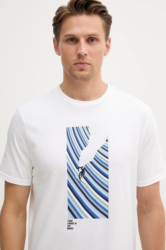 United Colors of Benetton tricou din bumbac alb 3BL0U10AF