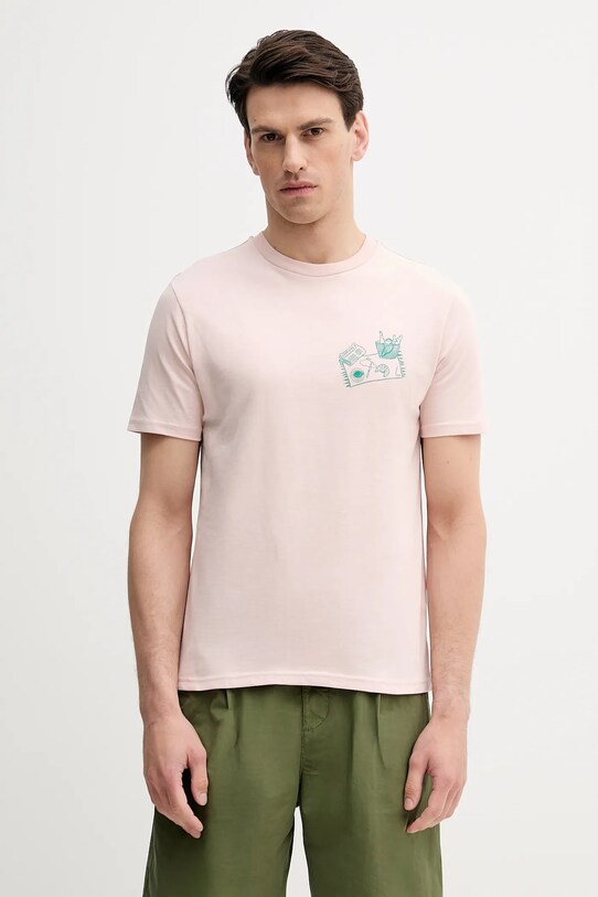 United Colors of Benetton tricou din bumbac print bej 3BL0U10AF