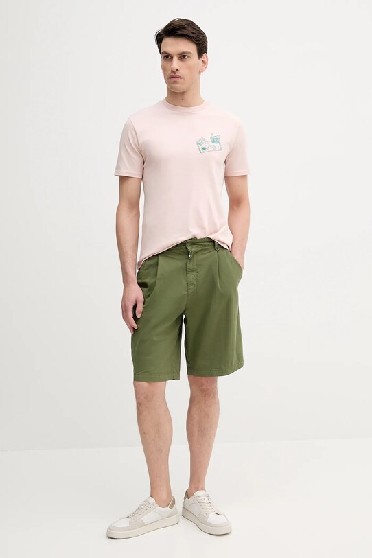 United Colors of Benetton tricou din bumbac 3BL0U10AF bej SS25
