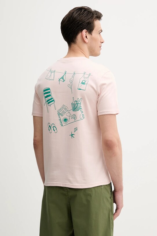 Îmbrăcăminte United Colors of Benetton tricou din bumbac 3BL0U10AF bej