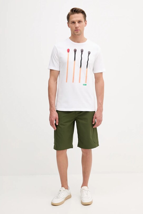 United Colors of Benetton tricou din bumbac 3BL0U10AG alb SS25