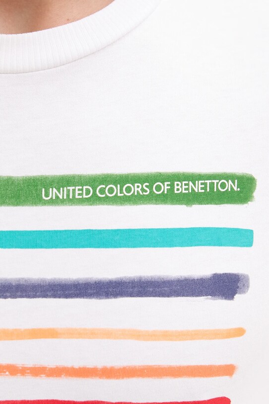 United Colors of Benetton t-shirt in cotone bianco 3BL0U10AG