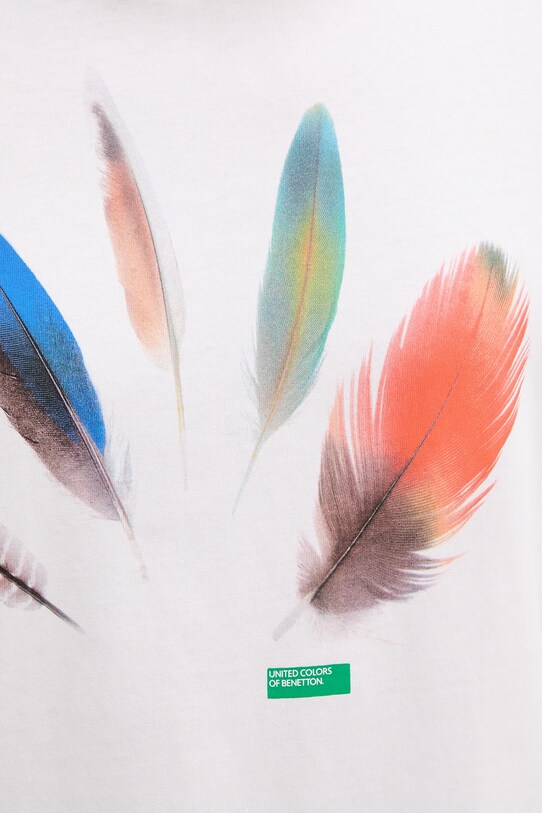 United Colors of Benetton t-shirt in cotone bianco 3BL0U10AG