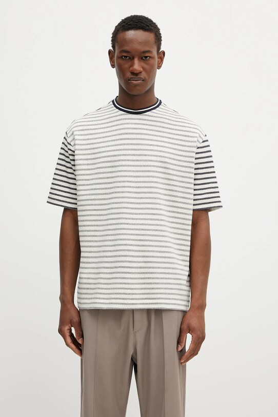 Paul Smith t-shirt bawełniany wzorzyste granatowy M1R.110Y.P02657