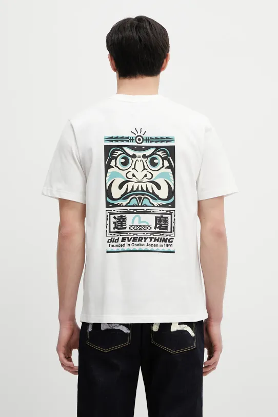 Bavlněné tričko Evisu Totem Daruma Printed SS
