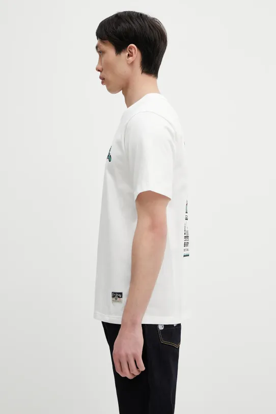 Bavlněné tričko Evisu Totem Daruma Printed SS 2ESHTM5TS1106 bílá SS25