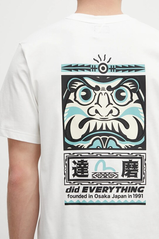 Bavlnené tričko Evisu Totem Daruma Printed SS 2ESHTM5TS1106 biela