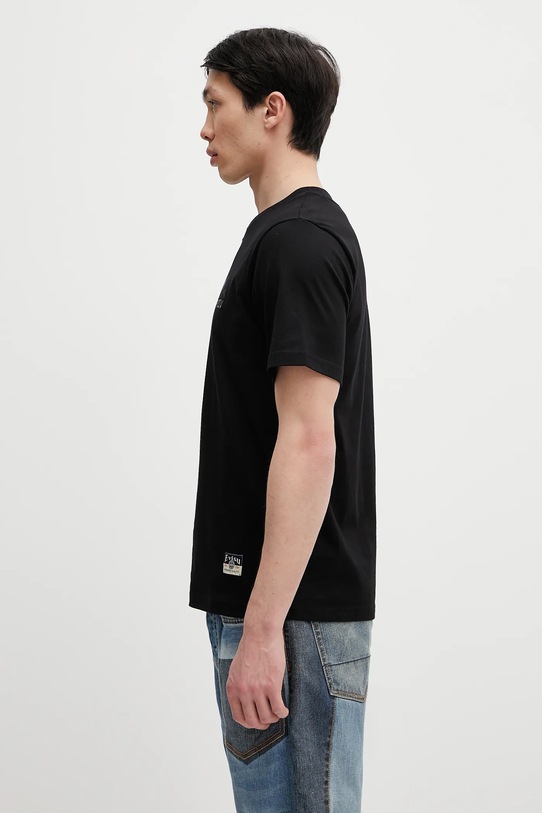 Evisu tricou din bumbac Logo EMB SS 2ESHTM5TS1137 negru SS25