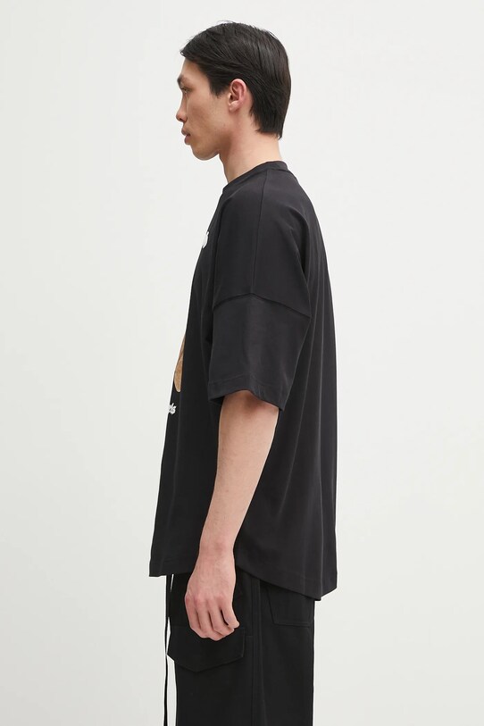 Памучна тениска Palm Angels Bear In Mind Over PMAA002S25JER0021060 черен SS25