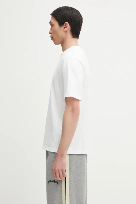 Bavlněné tričko Palm Angels Classic Logo Slim PMAA089C99JER0030110 bílá SS25