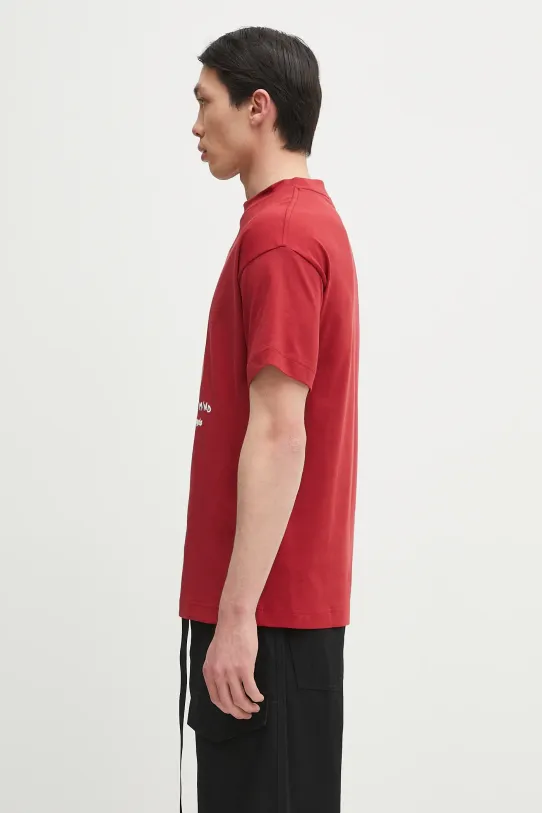 Bavlněné tričko Palm Angels Bear In Mind Reg PMAA001S25JER0052560 červená SS25