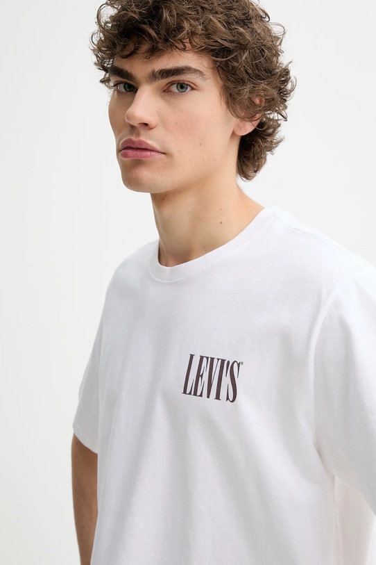 Levi's tricou din bumbac SS RELAXED FIT TEE alb 16143.1996