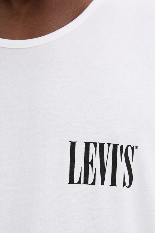 Levi's t-shirt bawełniany GRAPHIC ROWER TANK A7642 biały