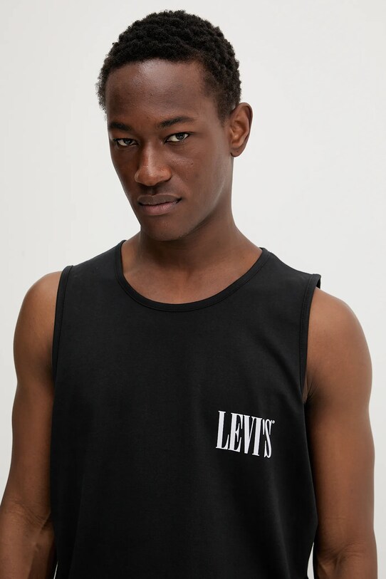 Levi's t-shirt bawełniany GRAPHIC ROWER TANK czarny A7642