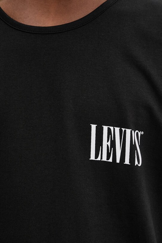 Levi's t-shirt bawełniany GRAPHIC ROWER TANK A7642 czarny