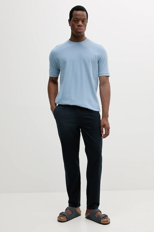 Sisley tricou din bumbac 3089S104J albastru SS25