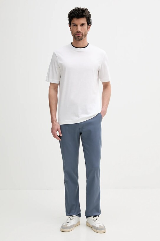 Sisley t-shirt bawełniany 3I1XS104G biały SS25