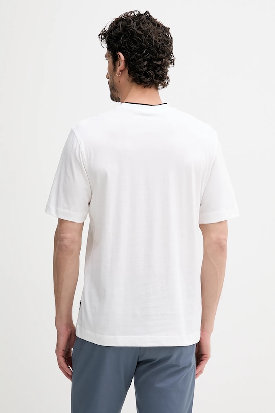 Îmbrăcăminte Sisley tricou din bumbac 3I1XS104G alb