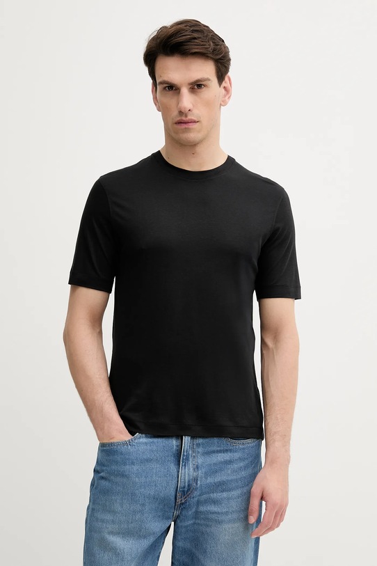 Sisley tricou uni negru 361VS104K